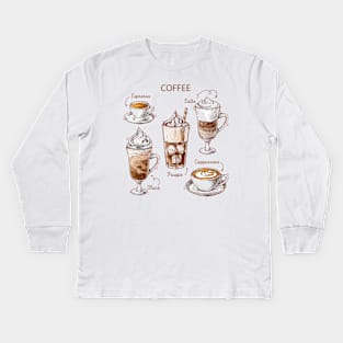 Coffee Collections Kids Long Sleeve T-Shirt